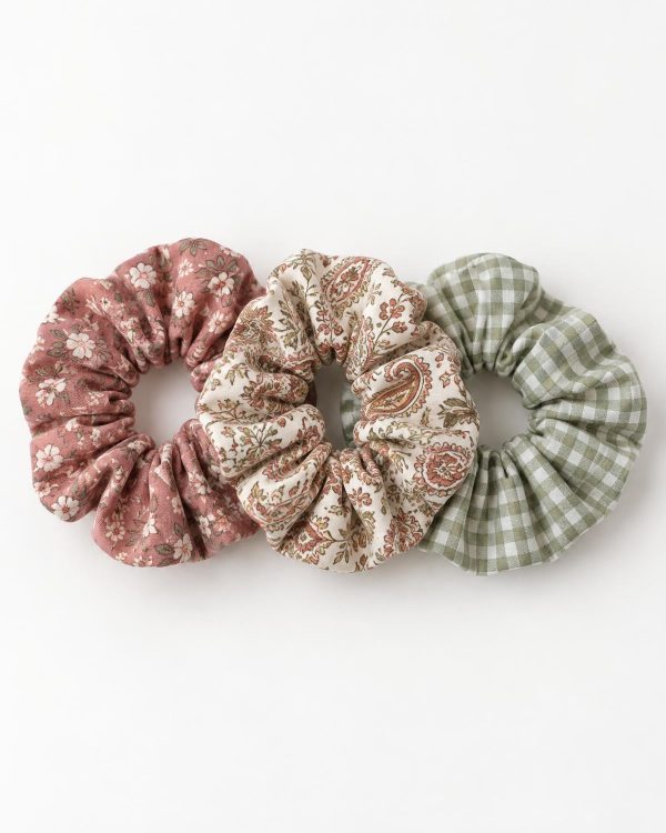 Fabric Scrunchie Trio